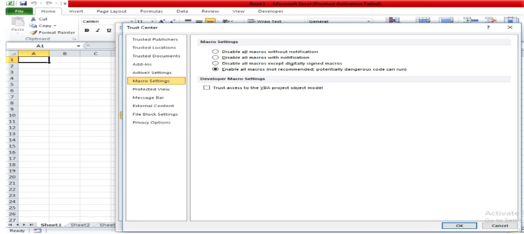 enable all macros